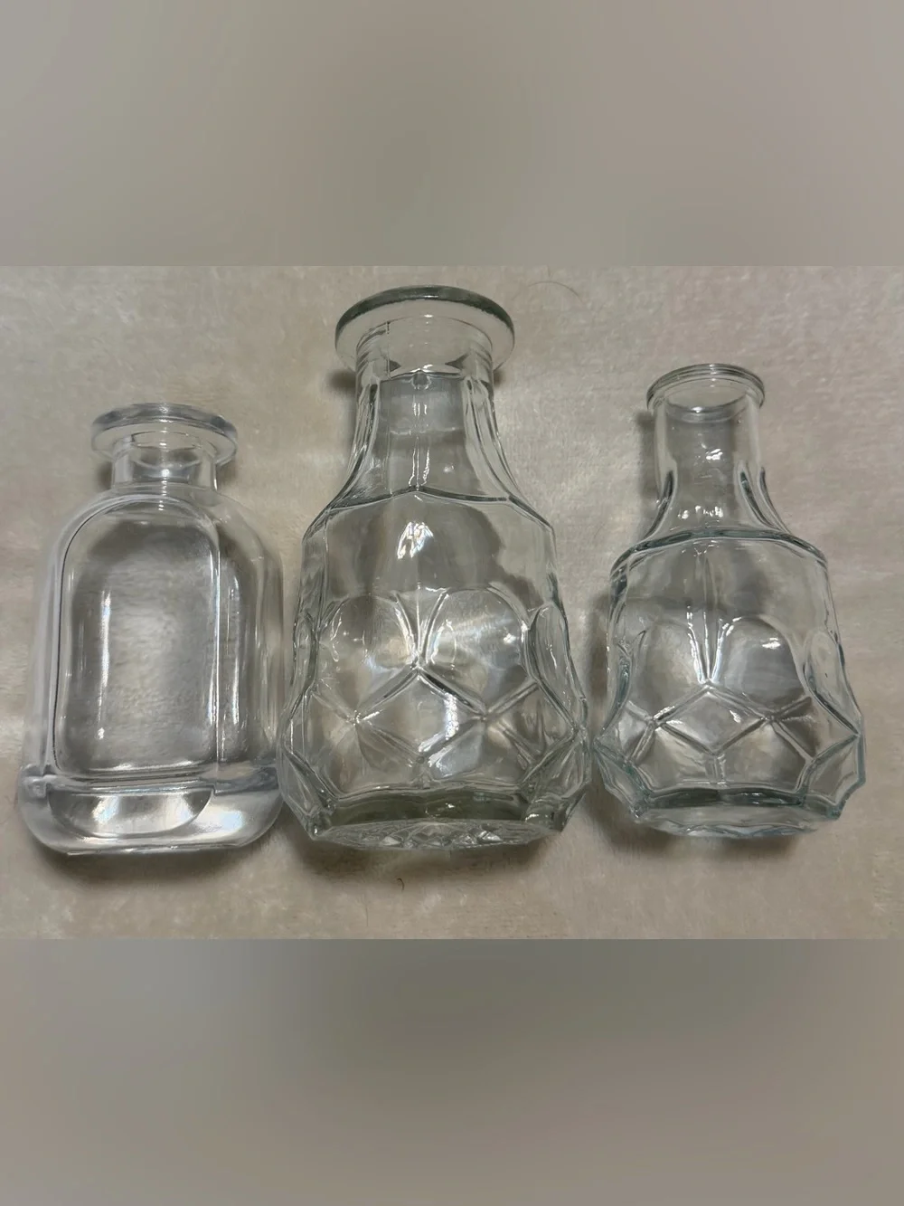 Clear Glass Decorative Bud Vase Set of 3 - Home Accents